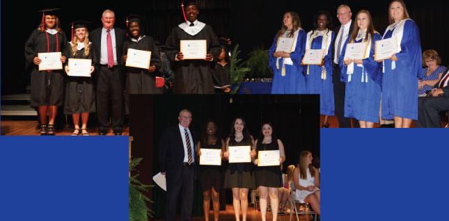 D.W. McMillan Memorial Hospital recently awarded scholarships to eleven  (11) graduating seniors from T. R. Miller High School, W.S. Neal High School and Flomaton High School.