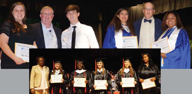 D.W. McMillan Memorial Hospital recently awarded scholarships to nine (9) graduating seniors from T. R. Miller High School, W.S. Neal High School and Flomaton High School.