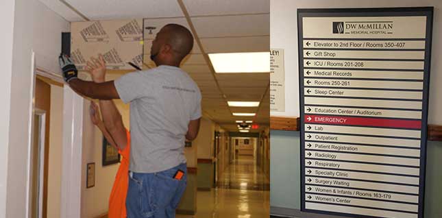D. W. McMillan Memorial Hospital rolls out new interior signage and wayfinding.