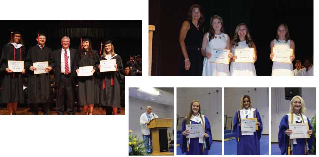 D.W. McMillan Memorial Hospital recently awarded scholarships to eleven  (11) graduating seniors from T. R. Miller High School, W.S. Neal High School and Flomaton High School (All pictured)