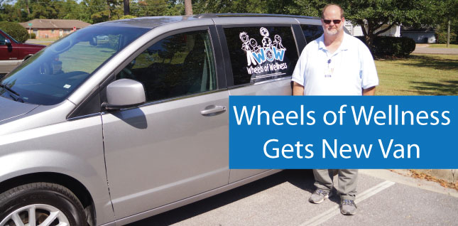 Picture of Chad Hartley standing next to The Wheels of Wellness (WOW) Van
The Wheels of Wellness Gets New Van