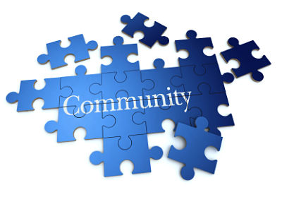 Picture of a puzzle that says Community.